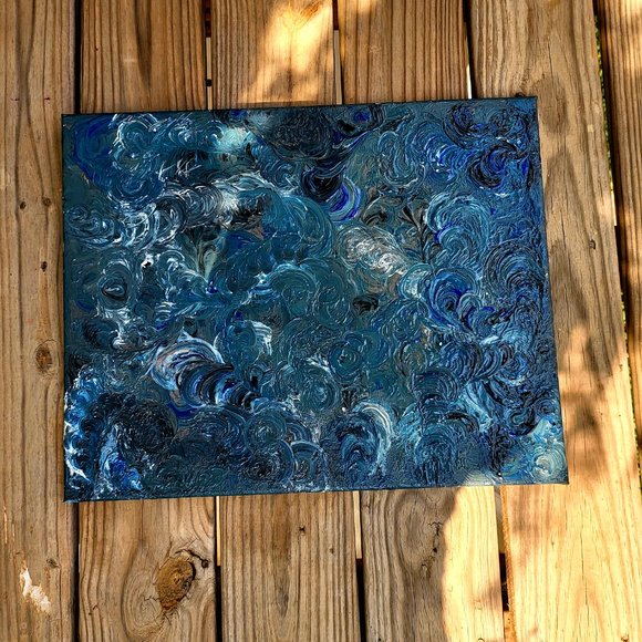 Blue Ocean Brush Strokes - Picture 4 of 6